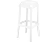 Fox Polycarbonate Counter Stool Glossy White