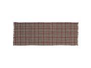 Everson Burlap Plaid Runner 13x36