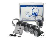 Hamilton Electronics LCB JBP 6SV HA5 Listening Center 6 Station Jackbox with Volume Deluxe Headphones ASM with Laminated Carry Box