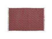 Multi Star Red Cotton Rug Rect 48x72