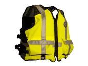 Mustang Yellow Black SM MED High Visibility Industrial Mesh Safety Vest Type III