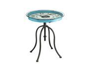 Blue Round Clock Table