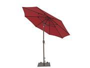 Sorara USA 9 Market Umbrella with Push Button Tilt Jockey Red