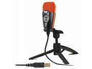 USB Large Diaphragm Cardioid Condenser Microphone w Tripod Stand 10 USB Cable Orange and Black