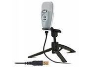 USB Large Diaphragm Cardioid Condenser Microphone w Tripod Stand 10 USB Cable Gray