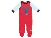 Laughin Lobster Applique All In One for 3 6 Months Baby Red Color