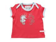Ridin Seahorse Applique Tee for 0 3 Months Baby Hibiscus Color