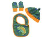 Cozy Tropical Leaf Print Bib Set for One Size Baby Green Color