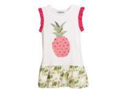 Lola Pineapple Sequin Dress for 4 5 years Girls White Color