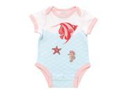 Base Angel Fish Applique Bodysuit for 18 24 Months Baby White Color