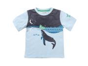 Hunter Whale Print Tee for 3 4 years Boys Blue Color