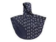 Pourin Anchor Print Poncho for 7 10 years Boys White Color