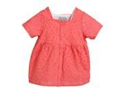 Betty Red Broidery Smock Top for 10 years Girls Red Color
