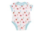 Base Seahorse Aop Bodysuit for 0 3 Months Baby White Color