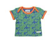 Rollin Tropical Leaf Print Tee for 0 3 Months Baby Green Color