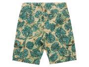 Harry Leaf Aop Cargo Short for 2 3 years Boys Green Color