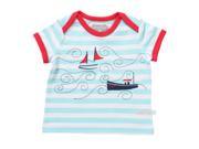 Rollin Boat Applique Tee for 12 18 Months Baby White Color