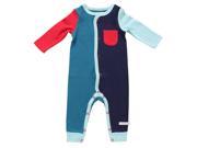 Rompin Colour Block Romper for 3 6 Months Baby Green Color