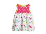 lla Fruit And Floral Print Sundress for 0 3 Months Baby White Color