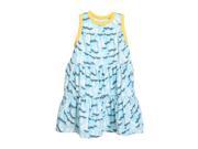 Hannah Boat Print Jersey Dress for 10 years Girls Blue Color