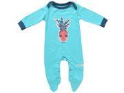 Laughin Pineapple Applique All In One for 0 3 Months Baby Turquoise Color
