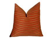 Plutus Tied Rows Handmade Throw Pillow Double sided 20 x 36 King