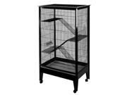 Large 4 Level Small Animal Cage on Casters SA3221H BK PL