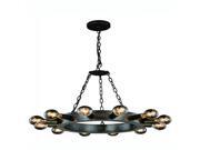 Winston Collection Pendant Lamp D 25 H 18 Lt 12 Aged Iron Finish