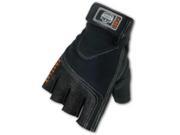 901 2XL Black Half Fingered Impact Gloves