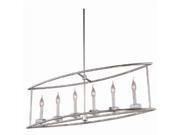 Bjorn Collection Pendant Lamp L 44 W 14 H 65 Lt 6 Polished Nickel Finish Royal Cut Clear