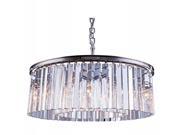 1208 Sydney Collection Pendent lamp D 26 H 13.5 Lt 8 Polished nickel Finish Royal Cut Crystals