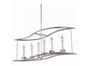 Bjorn Collection Pendant Lamp L 44 W 10 H 65 Lt 6 Polished Nickel Finish Royal Cut Clear