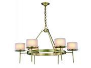 Bradford Collection Pendant Lamp D 35 H 32 Lt 6 Burnished Brass Finish