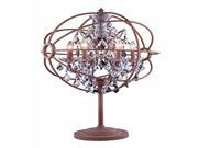 1130 Geneva Collection Table Lamp D 22 H 34 Lt Rustic Intent Finish Royal Cut Silver Shade Crystals