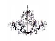 1132 Charlotte Collection Pendent lamp D 40 H 43 Lt 8 Antique Bronze Finish Royal Cut Crystals