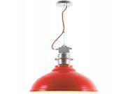 Industrial Collection Pendant lamp D 17.75 H 19.25 Lt 1 Red Finish