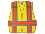 8240HL M L Lime Class 2 Two Tone Expandable Vest