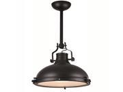 Industrial Collection Pendant lamp D 15.75 H 35.5 Lt 1 Black Finish