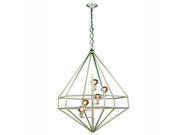 Marquis Collection Pendant Lamp D 30 H 52 Lt 5 Vintage Silver Leaf Finish