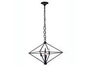 Nora Collection Pendant Lamp D 22 H 24 Lt 3 Aged Iron Finish