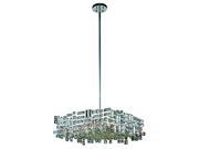 Picasso Collection Pendant Lamp L 24 W 24 H 9 Lt 6 Chrome Finish Royal Cut Clear