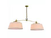 Cara Collection Pendant Lamp L 48 W 18 H 26 Lt 2 Burnished Brass Finish