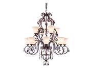 4900 Troy Collection Pendant lamp D 40.5 H 48.5 Lt 12 Gilded Umber Finish
