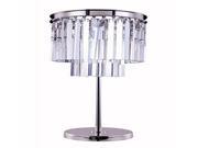 1201 Sydney Collection Table Lamp D 14 H 26 Lt 3 Polished nickel Finish Royal Cut Crystals