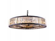 1203 Chelsea Collection Pendent lamp D 43.5 H 15.5 Lt 10 Mocha Brown Finish Royal Cut Golden Teak Crystals