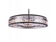 1203 Chelsea Collection Pendent lamp D 43.5 H 15.5 Lt 10 Mocha Brown Finish Royal Cut Crystals