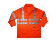 8365 L Orange Class 3 Rain Jacket