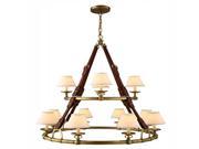 1473 Cascade Collection Pendant lamp D 37 H 47 Lt 12 Burnished Brass Finish