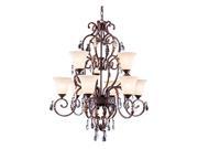 4900 Troy Collection Pendant lamp D 34.5 H 42.5 Lt 9 Gilded Umber Finish
