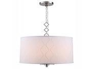 1457 Meridian Collection Pendant lamp D 23 H 19 Lt 4 Polished Nickel Finish